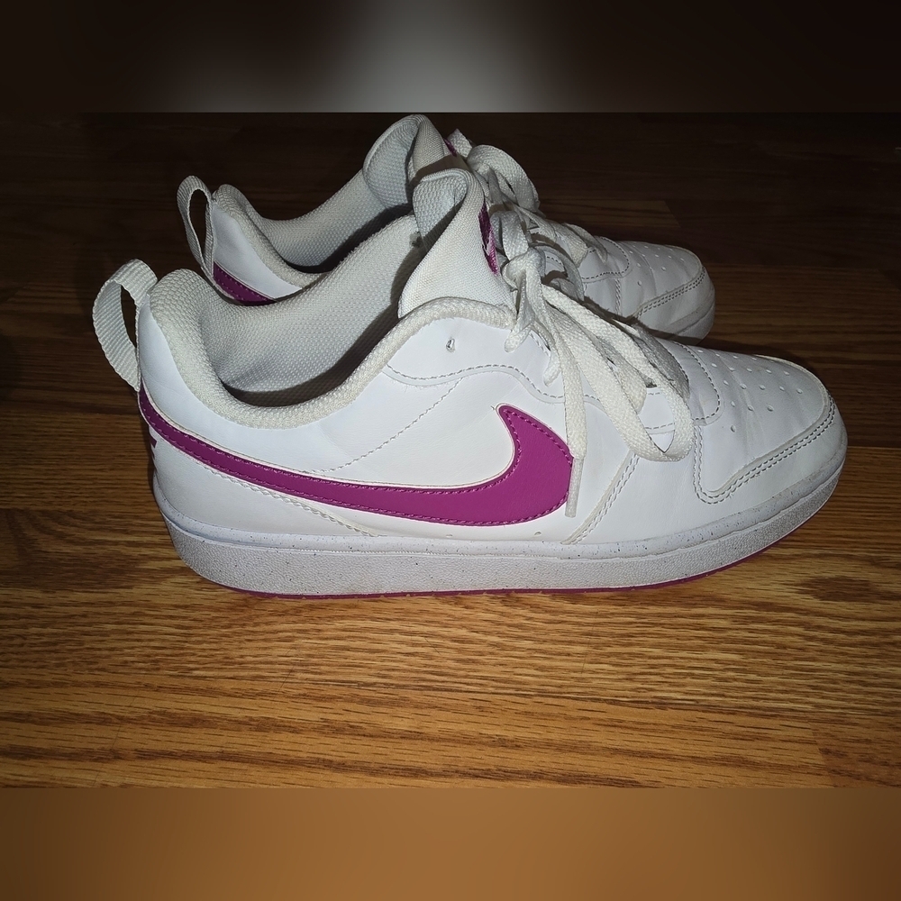 Nike Court Borough Low Recraft Kids Sneakers White and Pink - Picture 1 of 6